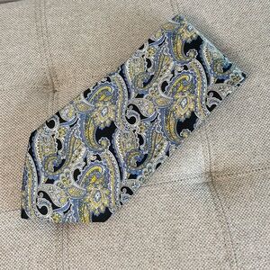 Laurant Benon Silk Tie Paris Paisley Print Vintage Neck Tie Men’s Beautiful Tie